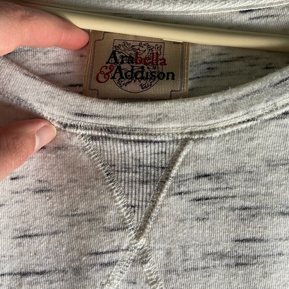 Heather light gray & white sweater top - Picture 6 of 9